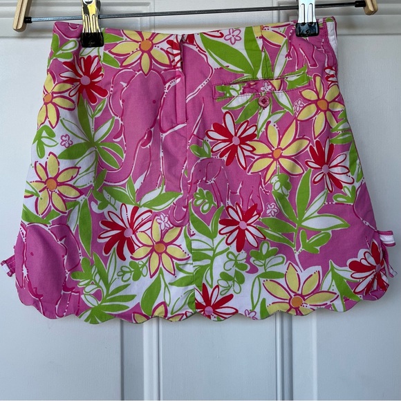 •Lilly Pulitzer• Vintage Floral Scallop Hem Skort - Size 7 - Picture 4 of 7